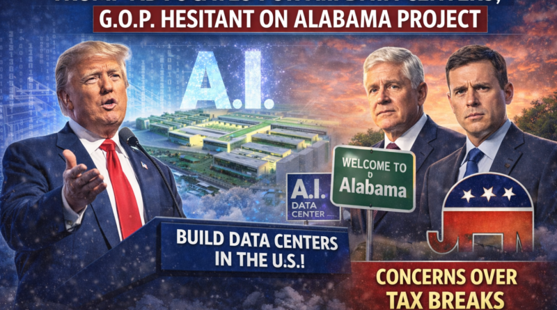 Trump Advocates for A.I. Data Centers, G.O.P. Hesitant on Alabama Project