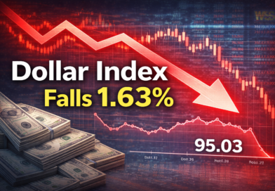 The WSJ Dollar Index fell 1.63% this week, closing at 95.03 as the U.S. dollar weakened against major global currencies.