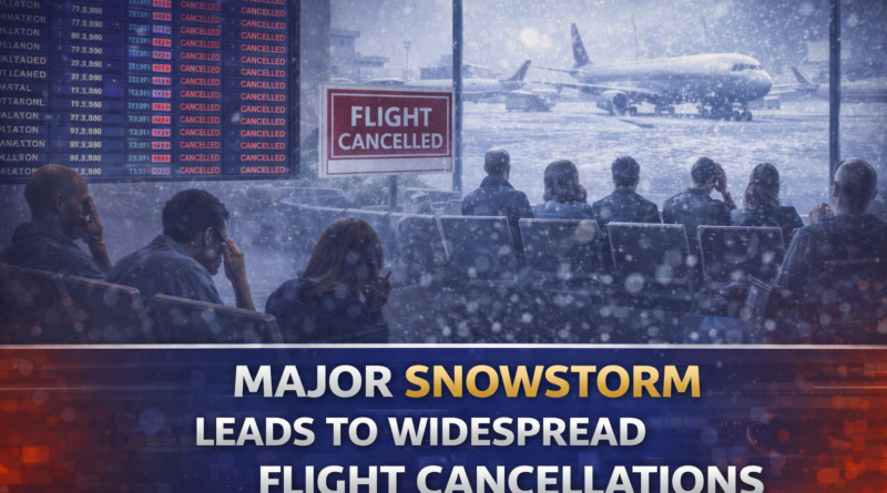 Flight cancellations due to snowstorm: Major Snowstorm Leads to Widespread Flight Cancellations