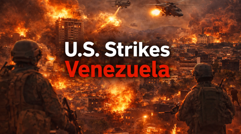 U.S. Strikes Venezuela as Explosions Rock Caracas, Power Outages Reported