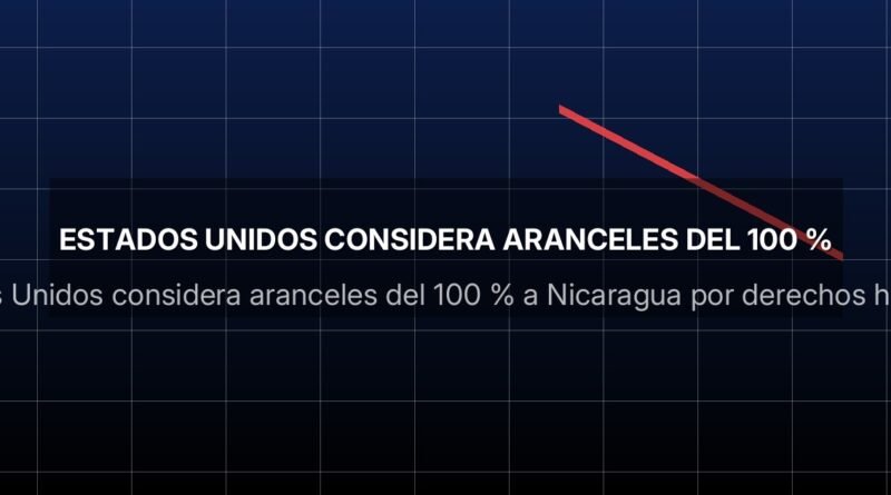 Estados Unidos considera aranceles del 100 % a Nicaragua por derechos humanos
