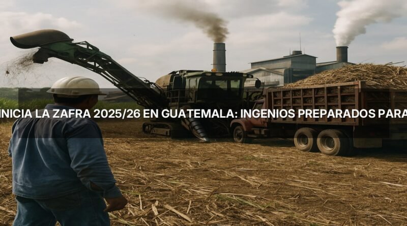 Inicia la zafra 2025/26 en Guatemala: ingenios preparados para 60 millones de quintales