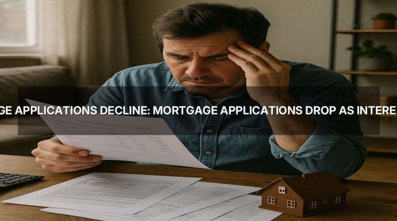 mortgage applications decline: Mortgage Applications Drop as Interest Rates Rebound
