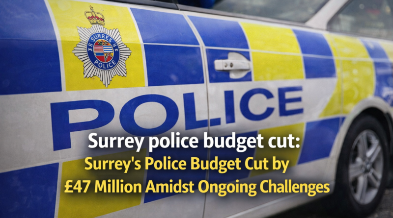 Surrey police budget cut: Surrey's Police Budget Cut by £47 Million Amidst Ongoing Challenges