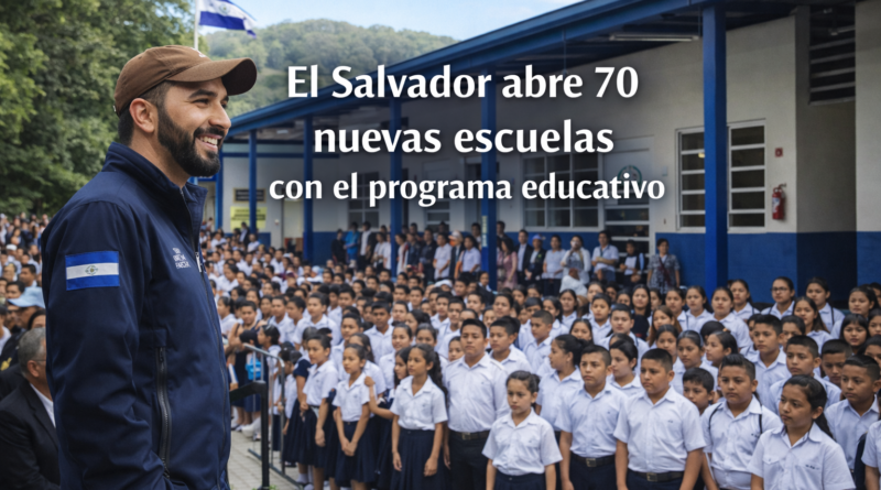El Salvador abre 70 nuevas escuelas con el programa educativo