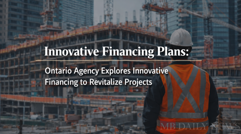 Innovative financing plans: Ontario Agency Explores Innovative Financing to Revitalize Projects