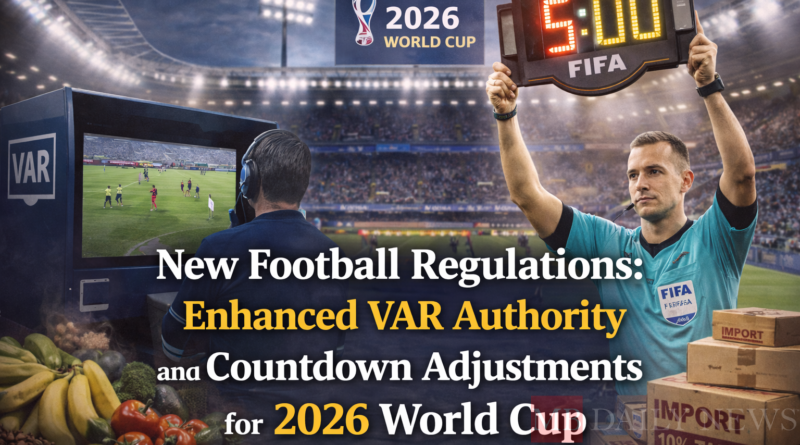 Football rule changes: New Football Regulations: Enhanced VAR Authority and Countdown Adjustments for 2026 World Cup