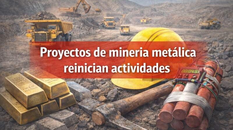 Proyectos de minería metálica reinician actividades