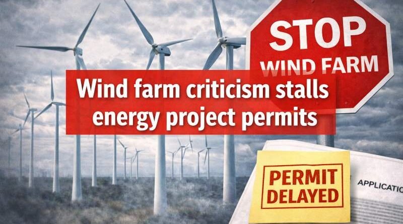 Wind farm criticism stalls energy project permits