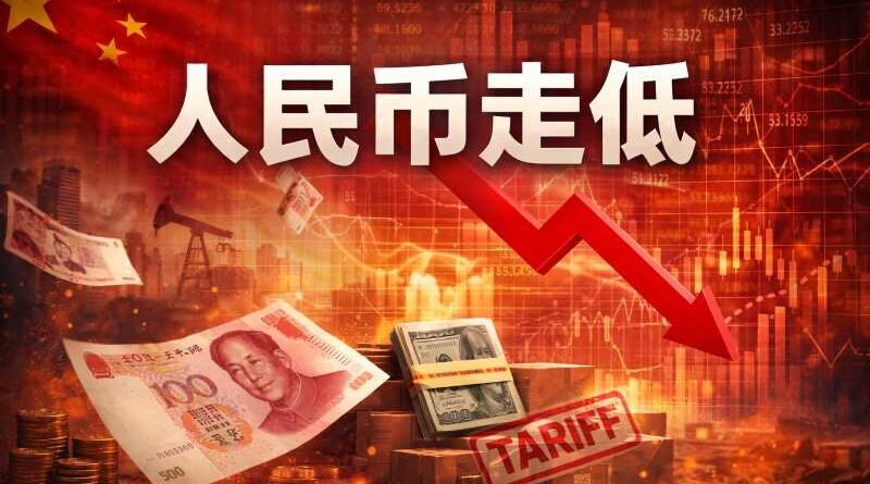 人民币走低