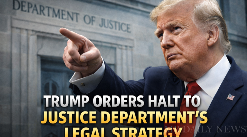 Trump Orders Halt To Justice Department's Legal Strategy