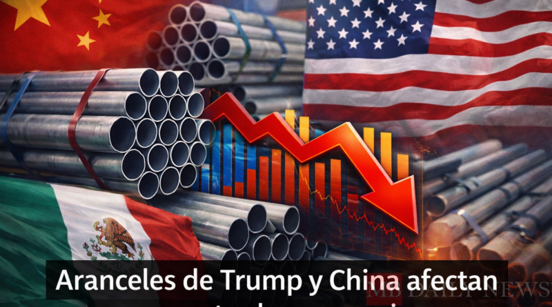 Aranceles de Trump y China afectan gravemente al acero mexicano