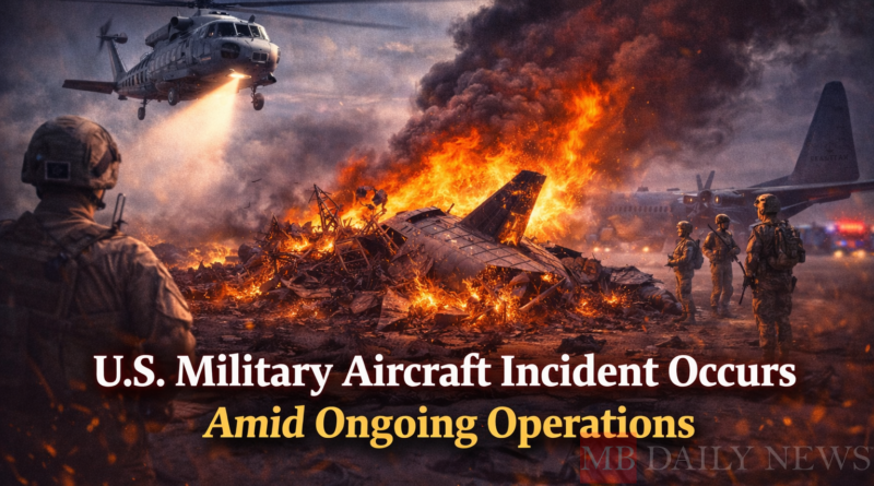 U.S. Military Aircraft Incident Occurs Amid Ongoing Operations