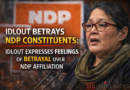 Idlout betrayal NDP constituents: Idlout Expresses Feelings of Betrayal Over NDP Affiliation
