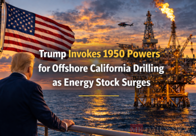 A little-known energy company’s stock is rallying after Trump invoked Defense Production Act powers from 1950 to accelerate offshore California drilling, sparking investor interest in the U.S. energy secto