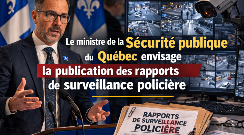 Le ministre de la Sécurité publique du Québec envisage la publication des rapports de surveillance policière