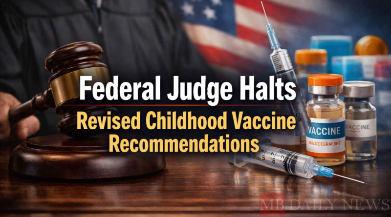 Federal Judge Halts Revised Childhood Vaccine Recommendations