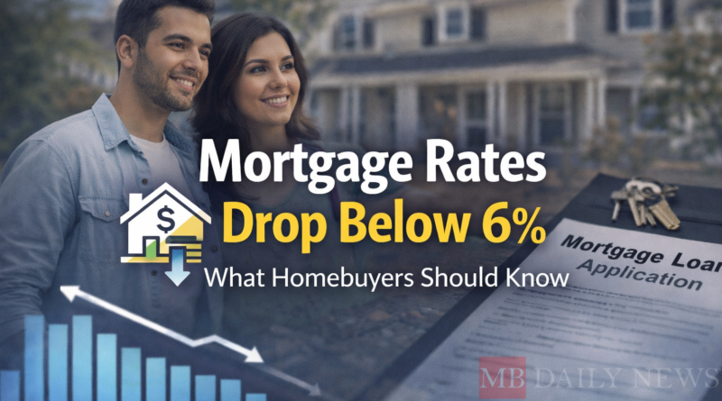 Mortgage Rates Drop Below 6%: What Homebuyers Should Know