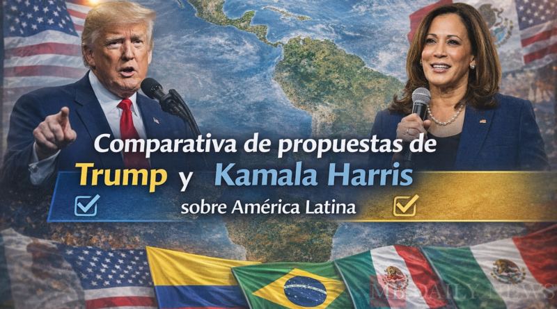 Comparativa de propuestas de Trump y Kamala Harris sobre América Latina