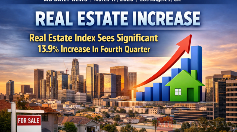 Real Estate Index Increase: Real Estate Index Sees Significant 13.9% Increase In Fourth Quarter