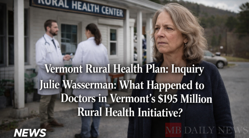 Vermont Rural Health Plan: Inquiry — Julie Wasserman: What Happened to Doctors in Vermont’s $195 Million Rural Health Initiative?