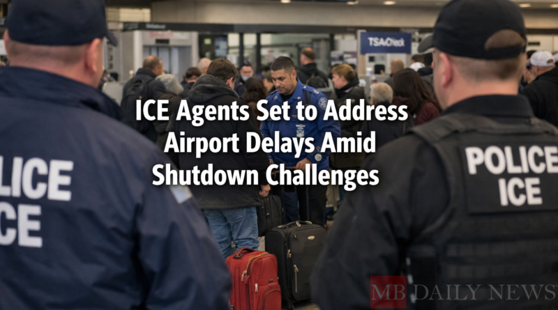 ICE Agents Set to Address Airport Delays Amid Shutdown Challenges