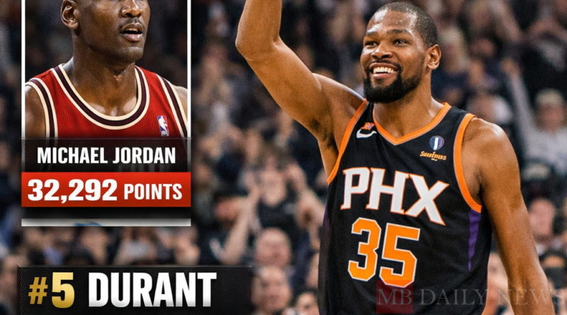 Kevin Durant Scoring List: Kevin Durant Surpasses Michael Jordan on All-Time Scoring List
