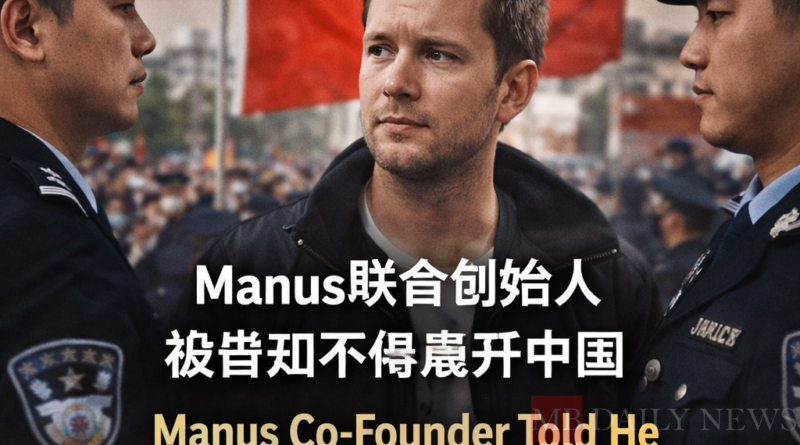 Select Manus联合创始人被告知不得离开中国 Manus联合创始人被告知不得离开中国