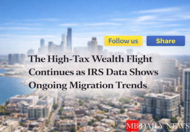 high tax wealth flight IRS data