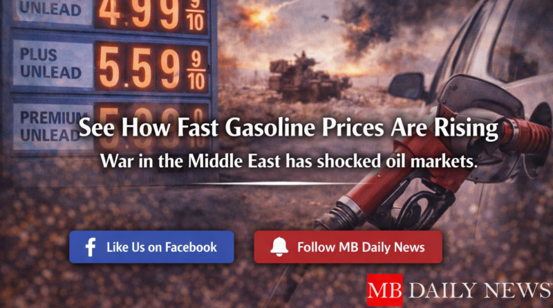 gas prices rising Middle East war