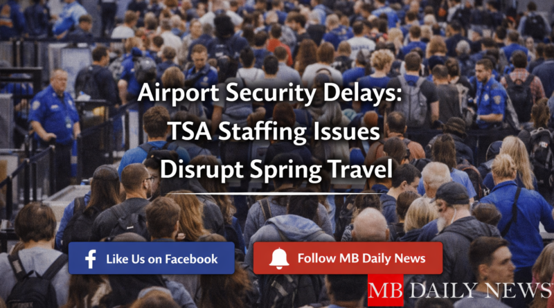 airport security delays TSA spring break