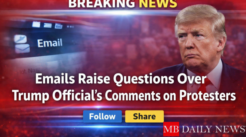 Trump official emails protesters