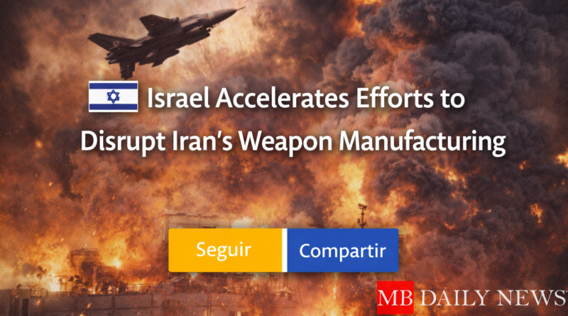 Israel Accelerates Efforts to Disrupt Iran’s Weapon Manufacturing