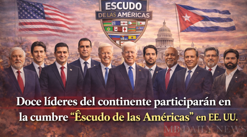 Doce líderes del continente participarán en la cumbre “Escudo de las Américas” en EE. UU.