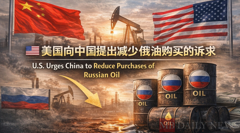 美国向中国提出减少俄油购买的诉求