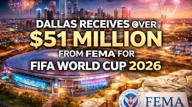 Dallas Receives Over $51 Million from FEMA for FIFA World Cup 2026