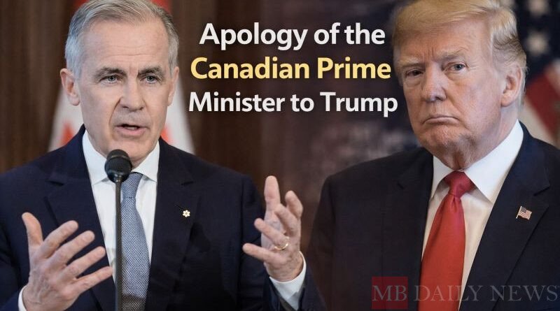 Disculpa del primer ministro canadiense a Trump