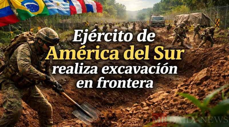 Ejército de América del Sur realiza excavación en frontera