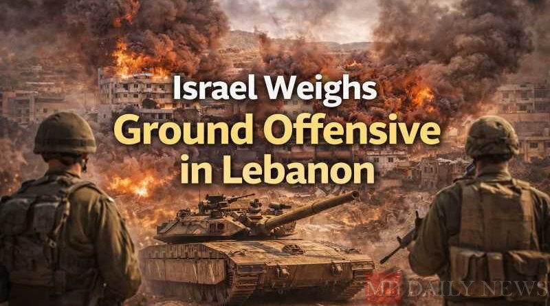 Israel Weighs Ground Offensive in Lebanon