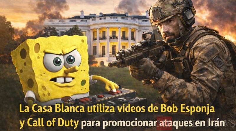 La Casa Blanca utiliza videos de Bob Esponja y Call of Duty para promocionar ataques en Irán
