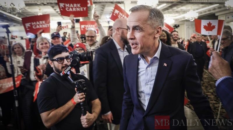 PM Carney Joins Weekly Caucus Meeting as Liberals Eye Majority