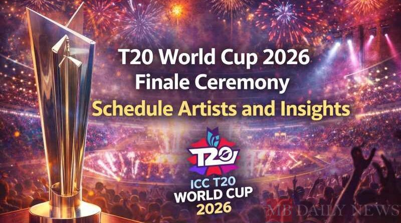 T20 World Cup 2026 Finale Ceremony Schedule Artists and Insights