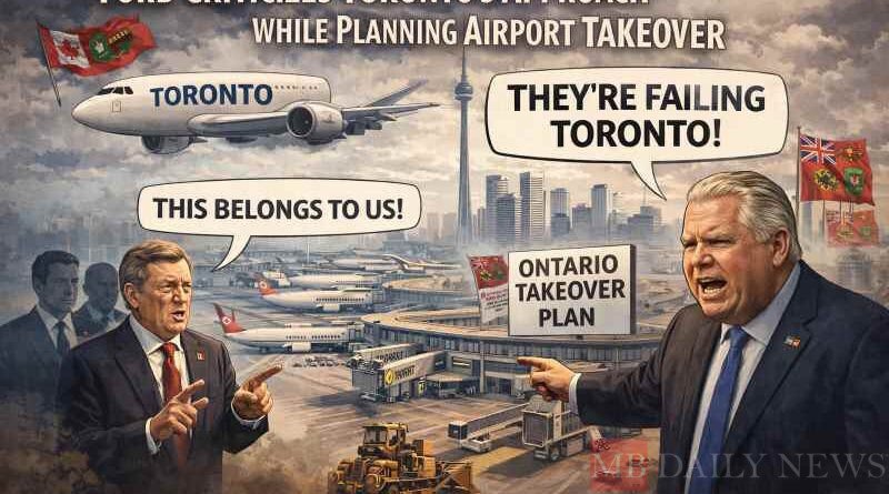 Ford Criticizes Toronto's Approach While Planning Airport Takeover