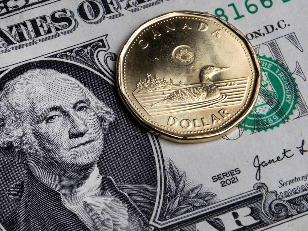 The Canadian dollar was down 0.53 per cent against the U.S. dollar from Friday's close to Tuesday, trading at 72.9 cents U.S., according to Bloomberg data.