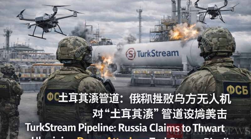 土耳其溪管道：俄称挫败乌方无人机对“土耳其溪”管道设施袭击