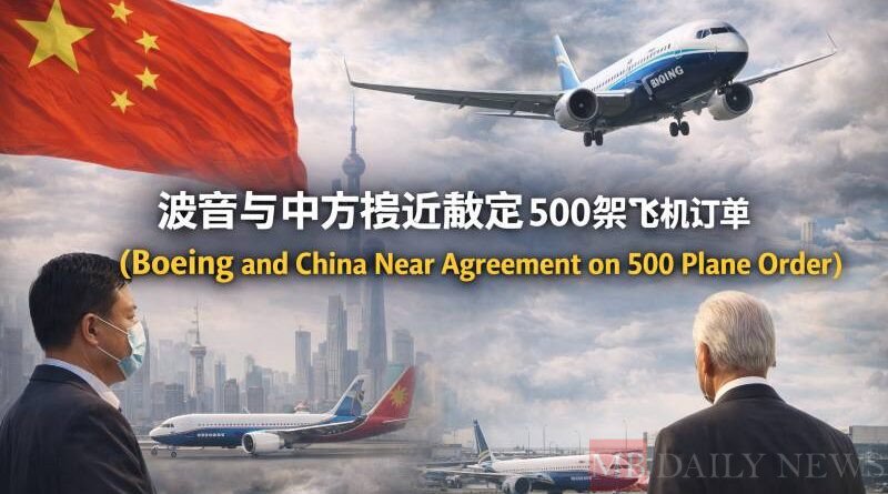 Boeing y la parte china están cerca de cerrar un pedido de 500 aviones
