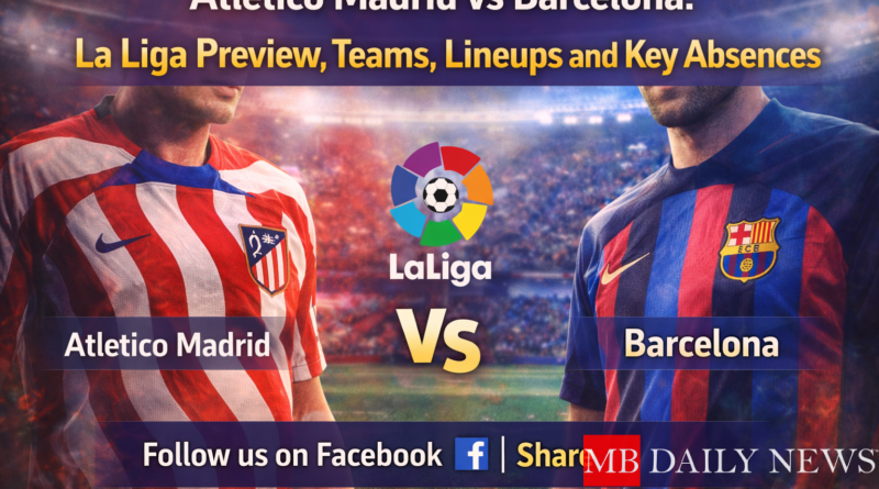 Barcelona faces Atletico Madrid without Raphinha in a crucial La Liga clash. Preview, lineups, and match analysis.