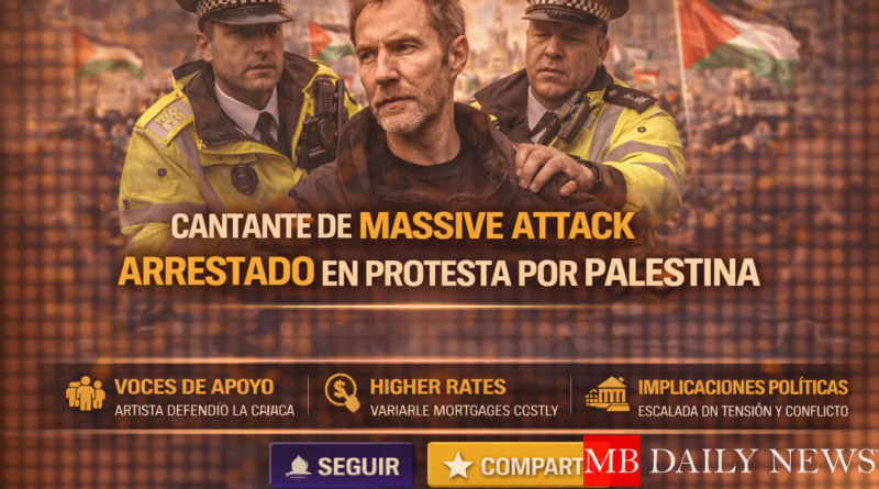 Cantante de Massive Attack arrestado en protesta por Palestina