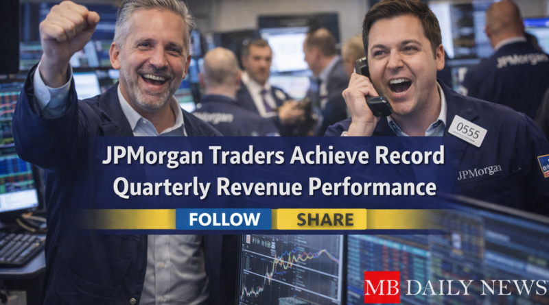 JPMorgan Traders Achieve Record Quarterly Revenue Performance
