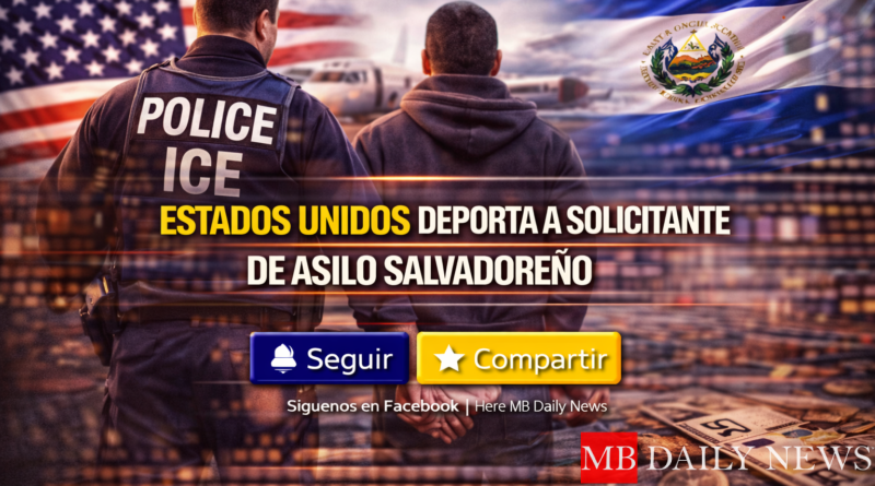 Estados Unidos deporta a solicitante de asilo salvadoreño